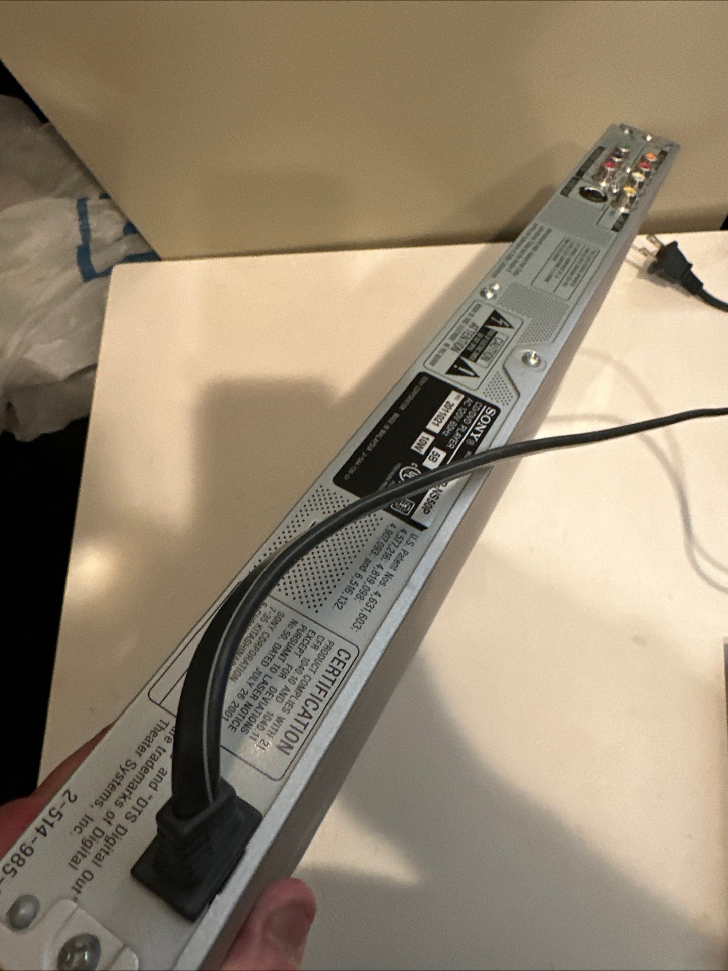 EveryMailBox used DVD CD player showing back panel with connection ports to buy used DVD CD player online
