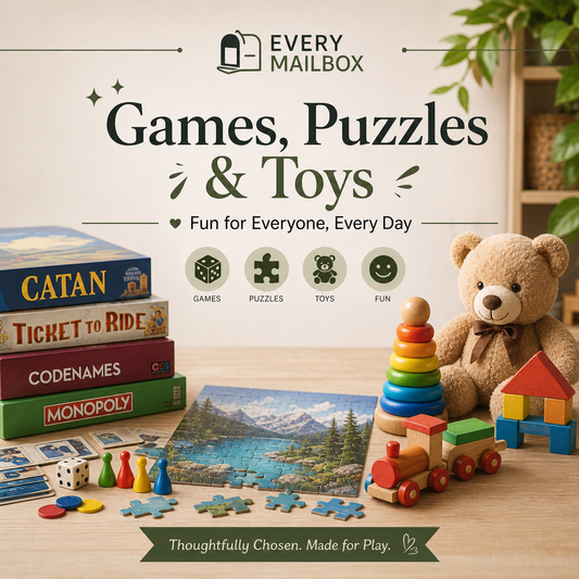 Board games, puzzles, and toys for all ages