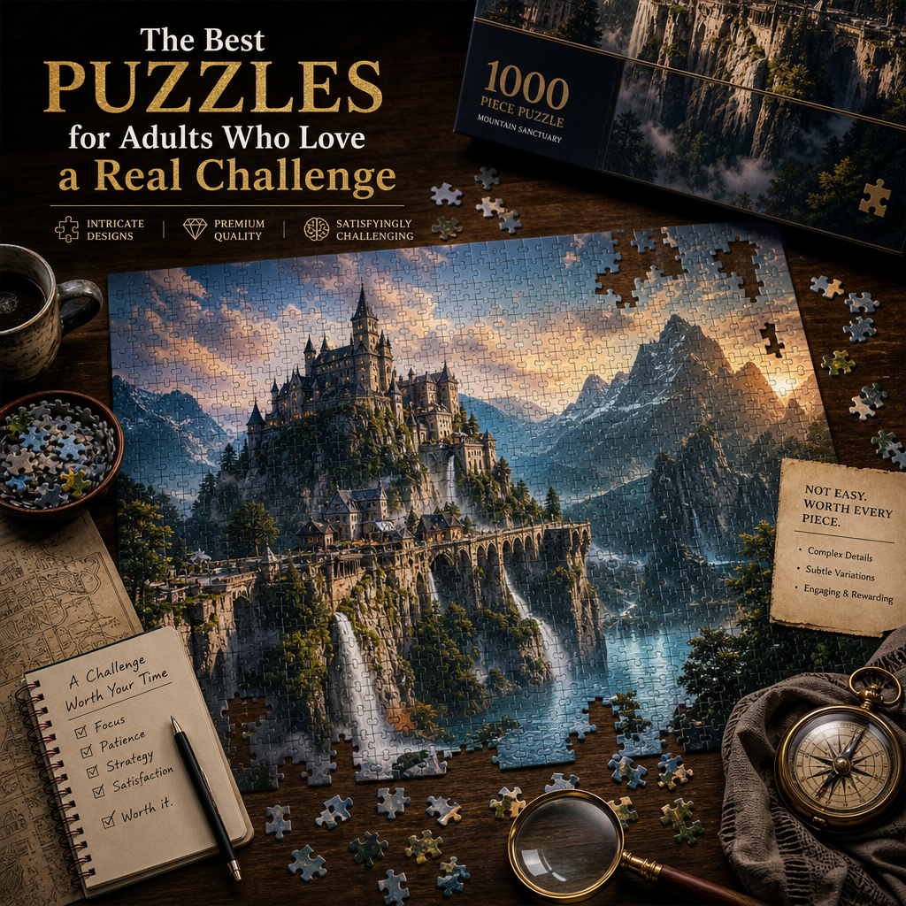 Adult jigsaw and brain teaser puzzles for a challenging and rewarding experience