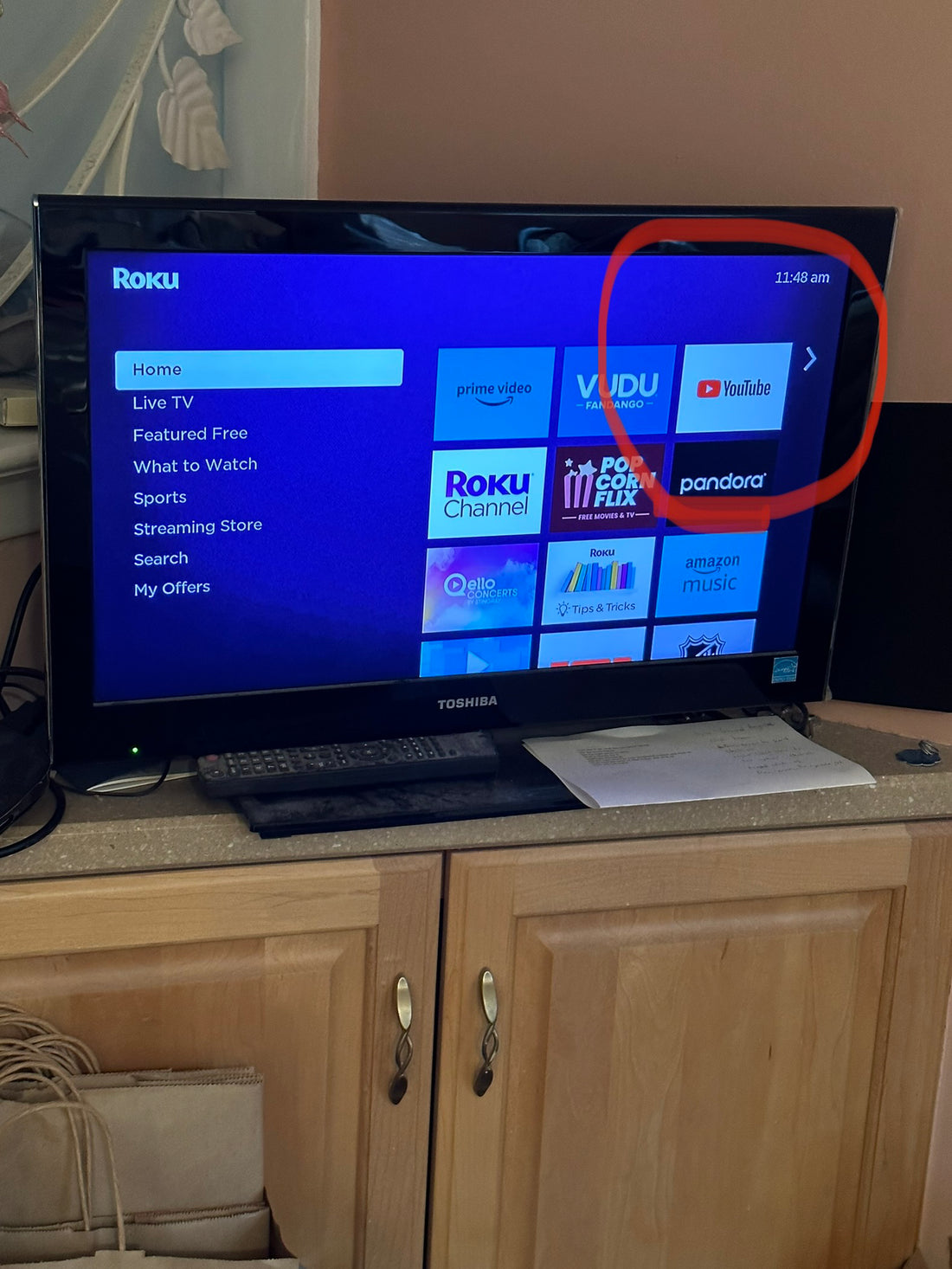 How to get YouTube on Roku using remote mic for elderly