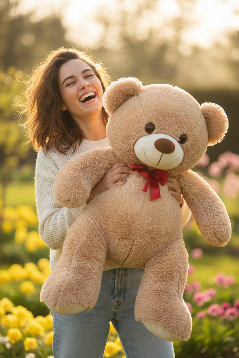 Woman Holding Stuffed Animal