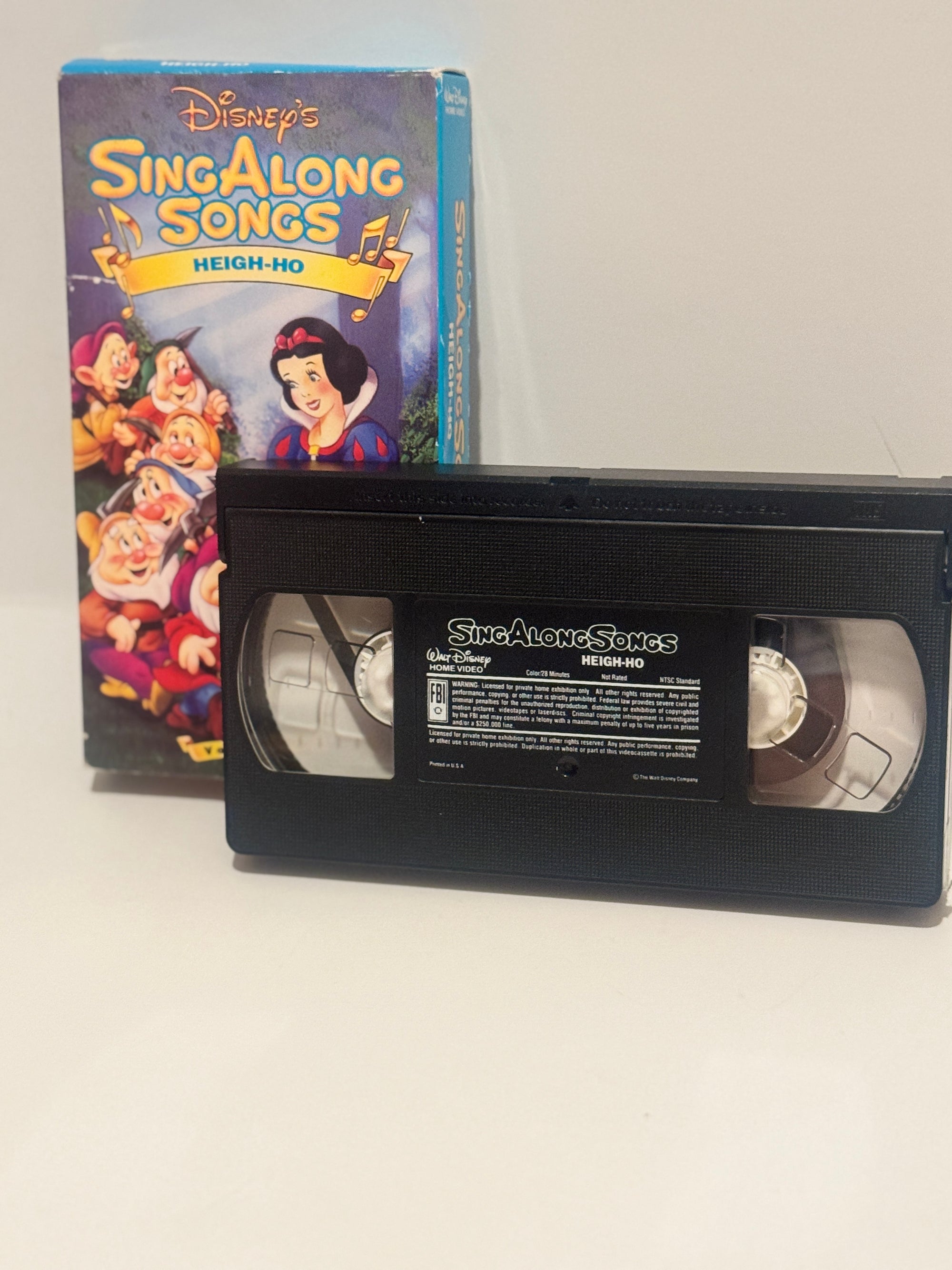 Disney Sing Along Songs Heigh Ho 1987 VHS Tape Classic Kids Music