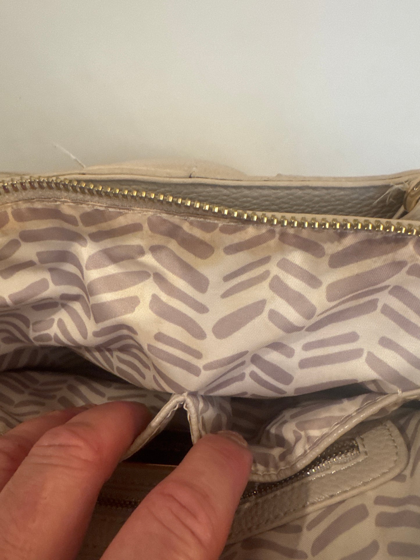Madison West Vegan Leather Handbag with Gold Hardware