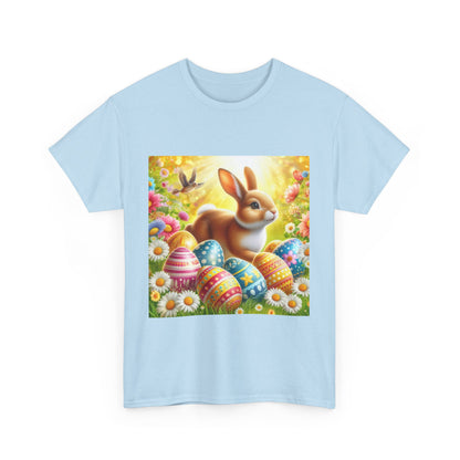 Easter Bunny Unisex Heavy Cotton Tee - Colorful Spring Design