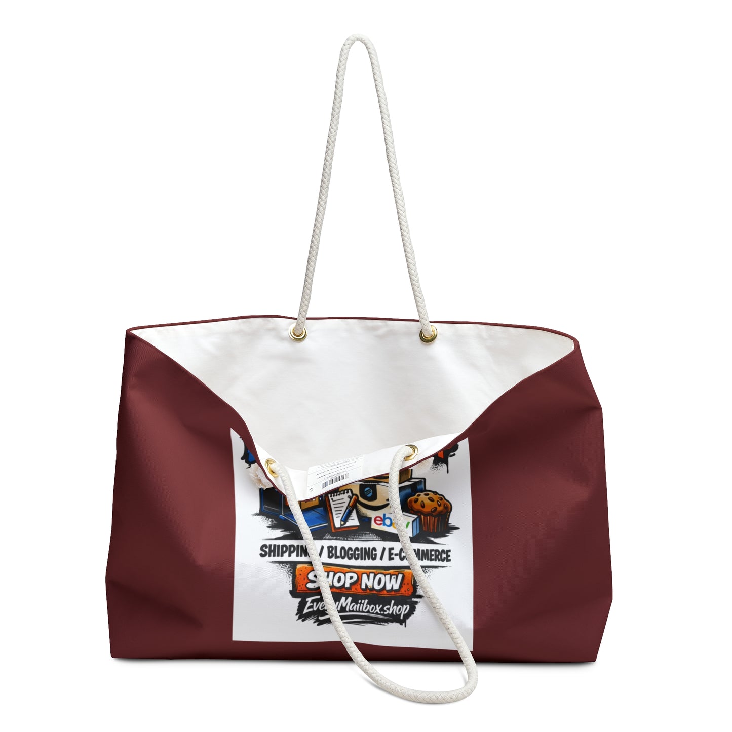EveryMailbox Weekender Tote – Curious What’s Inside Travel Bag