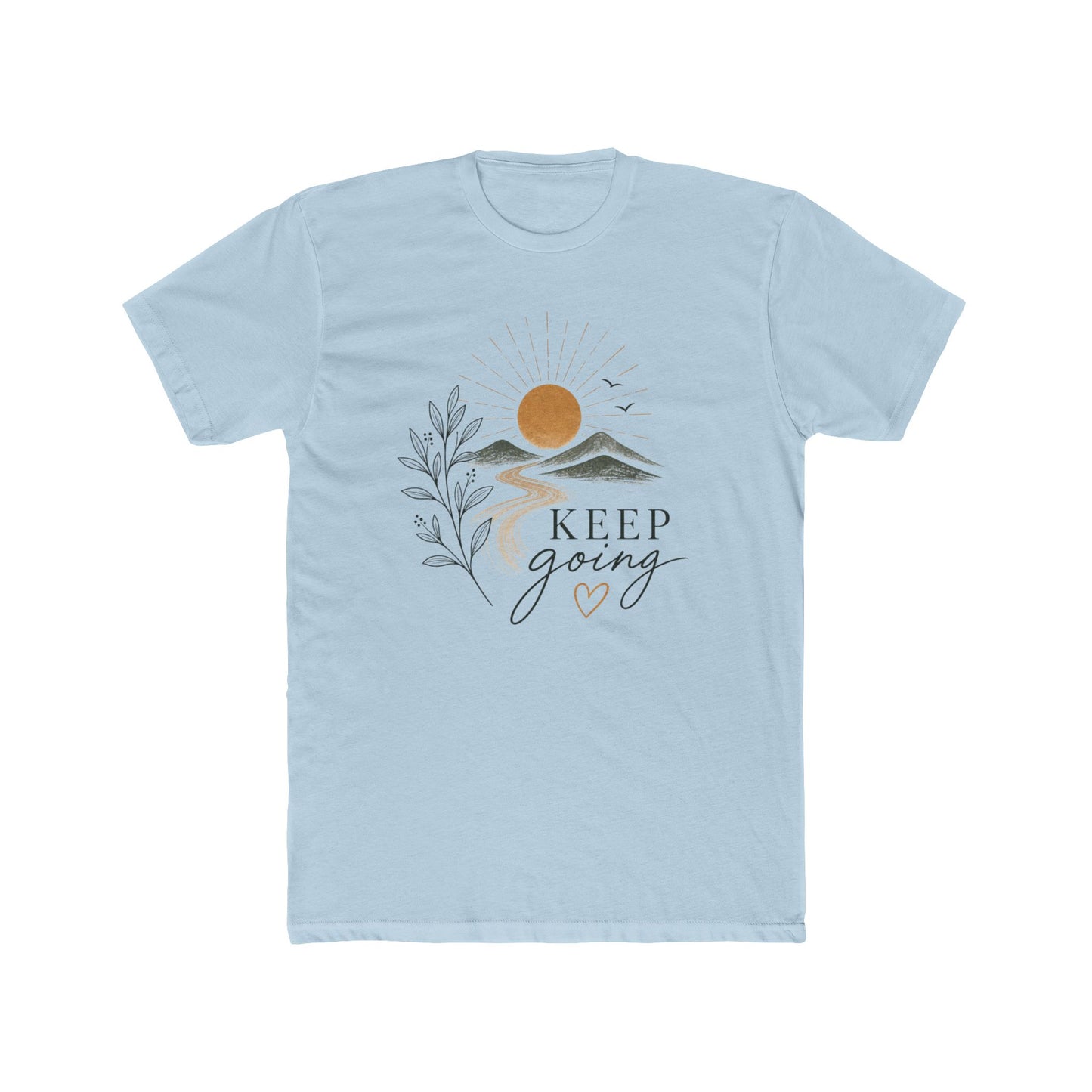 Keep Going Tee — Inspirational Mountain Sun Graphic T-Shirt | XS–4XL