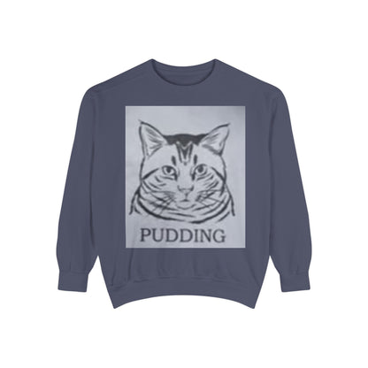 Funny Pudding Cat Sweatshirt – Cozy Gift for Cat Lovers