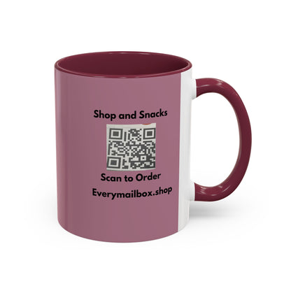 Shop & Snacks QR Code Coffee Mug | Custom Color 11oz & 15oz | Northeast Philly