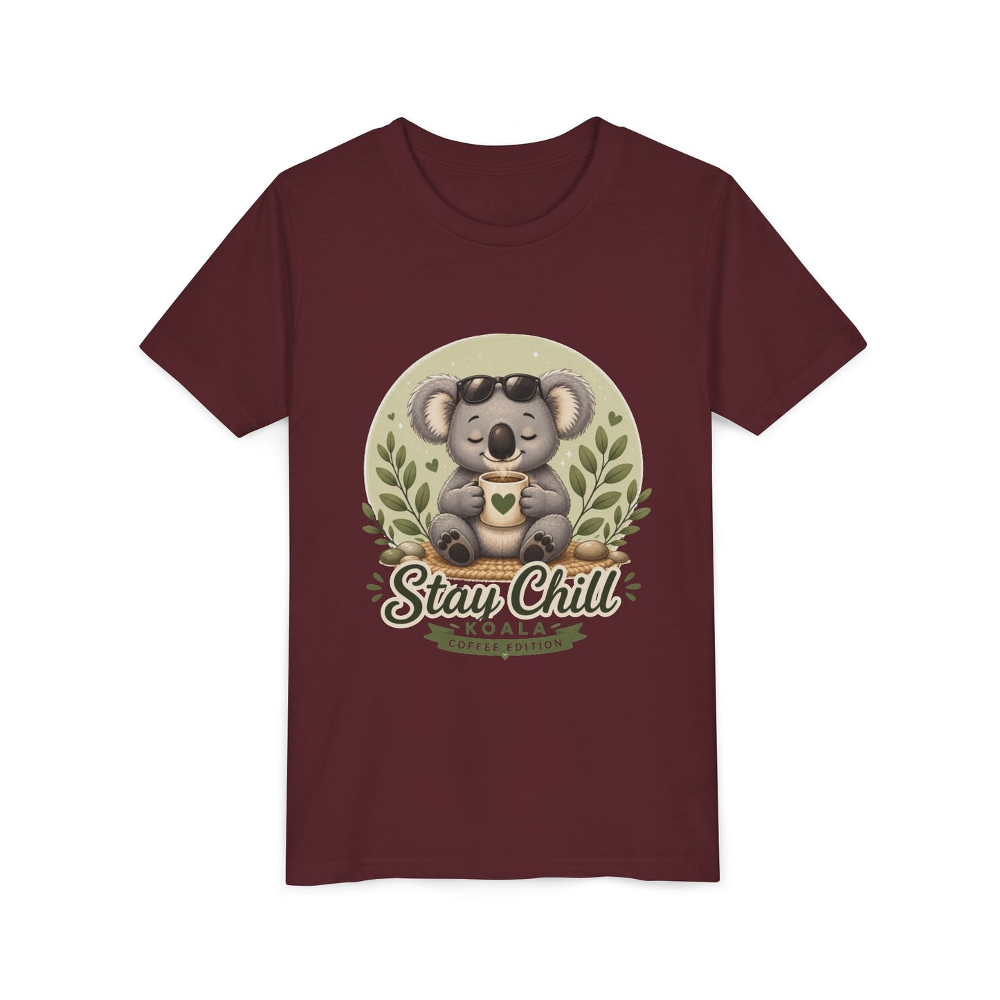 Stay Chill Koala Youth T-Shirt | Cute Kids Graphic Tee | Funny Animal Shirt for Boys Girls | Soft Children's Tee S–XL
