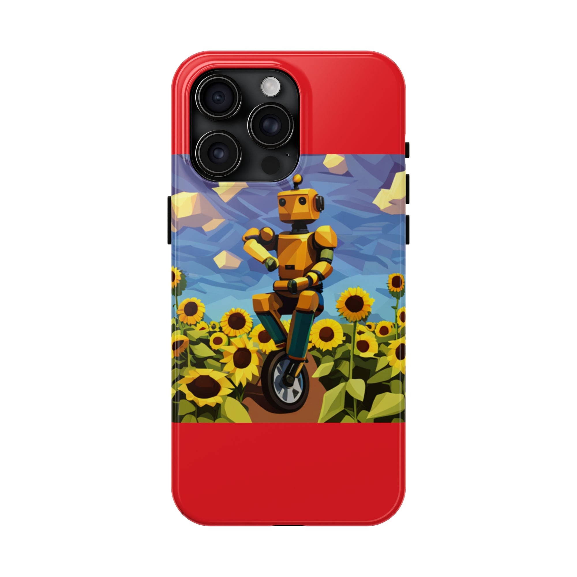 Robot with Flowers Tough Phone Case