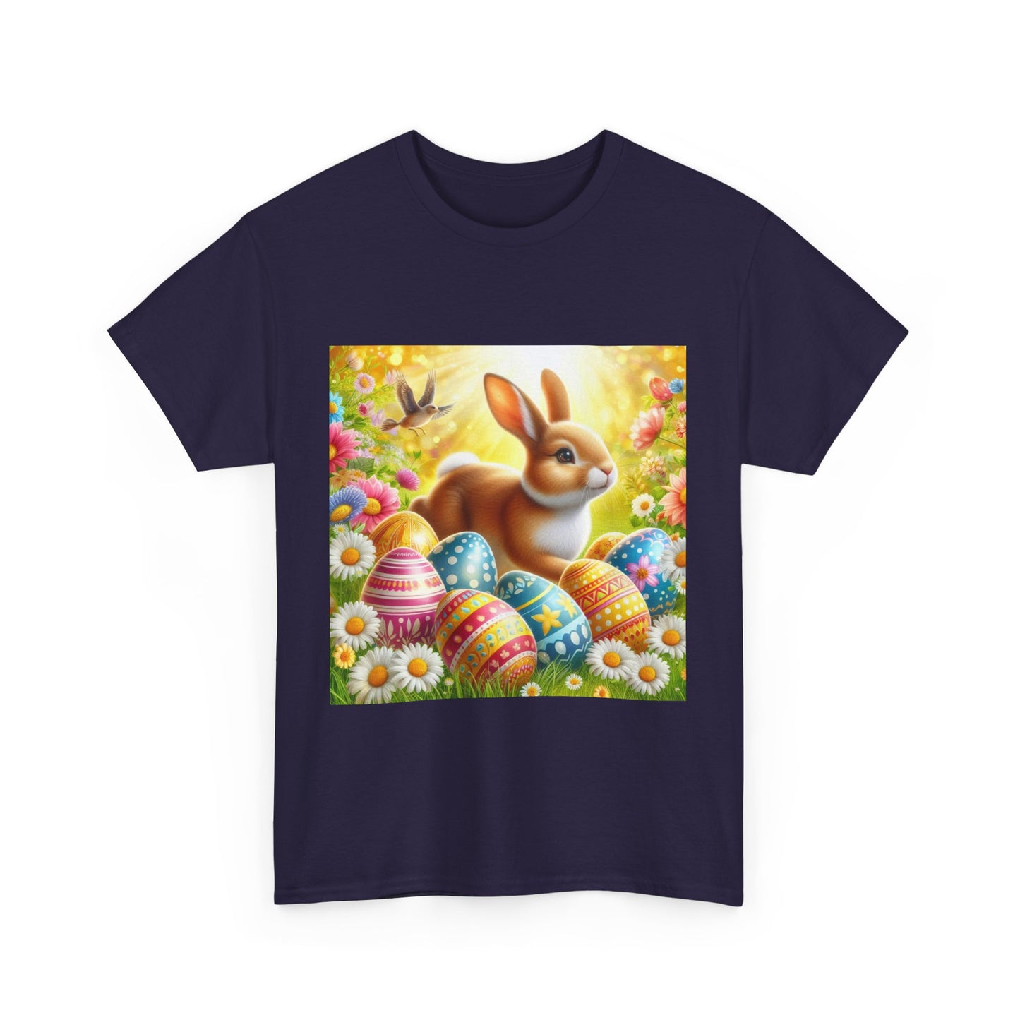 Easter Bunny Cotton Tee - Unisex Heavy Cotton Tee for Spring Celebrations