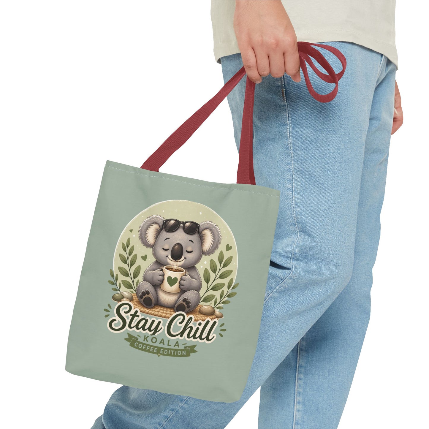 Stay Chill Koala Tote Bag | Cute Relaxing Animal AOP Tote | Eco-Friendly Canvas Tote Bag | Funny Koala Gift Idea for Animal Lovers