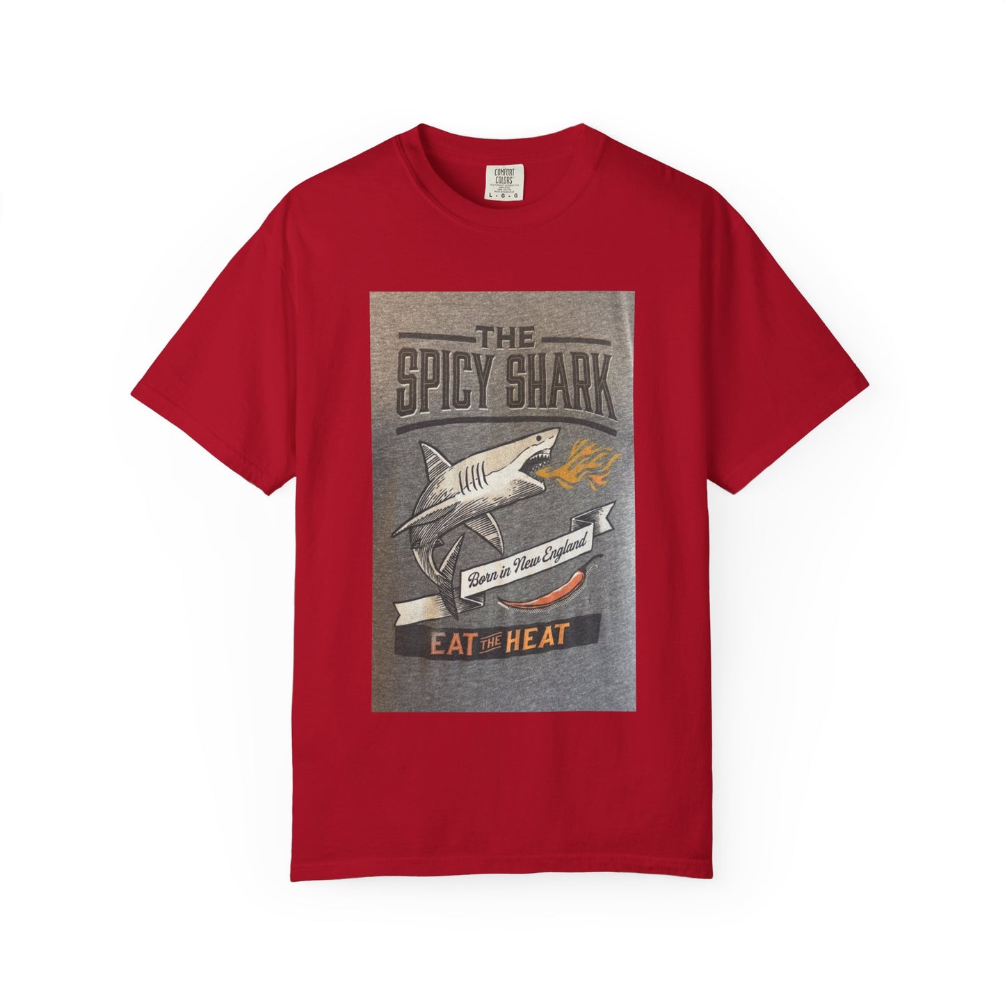 Spicy Shark Unisex T-Shirt | Relaxed Fit, Beachwear & BBQ Gift Idea