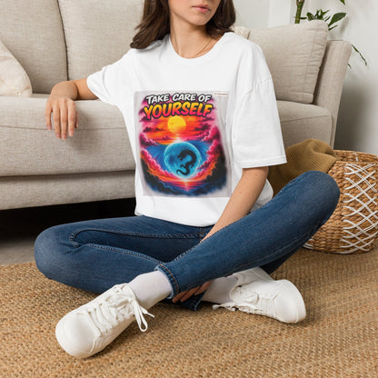 Take Care of Yourself T-Shirt — Self-Care Sunset Graphic Tee