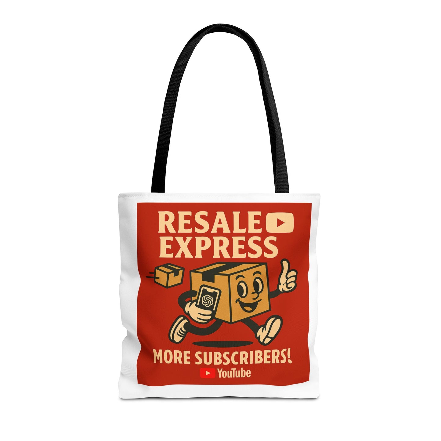 Resale Express Tote - More subscribers Red Cartoon Design