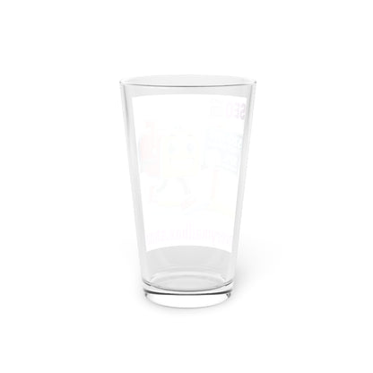 Pint Glass with Funny Mailbox Design, 16oz