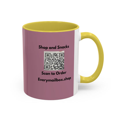 Shop & Snacks QR Code Coffee Mug | Custom Color 11oz & 15oz | Northeast Philly