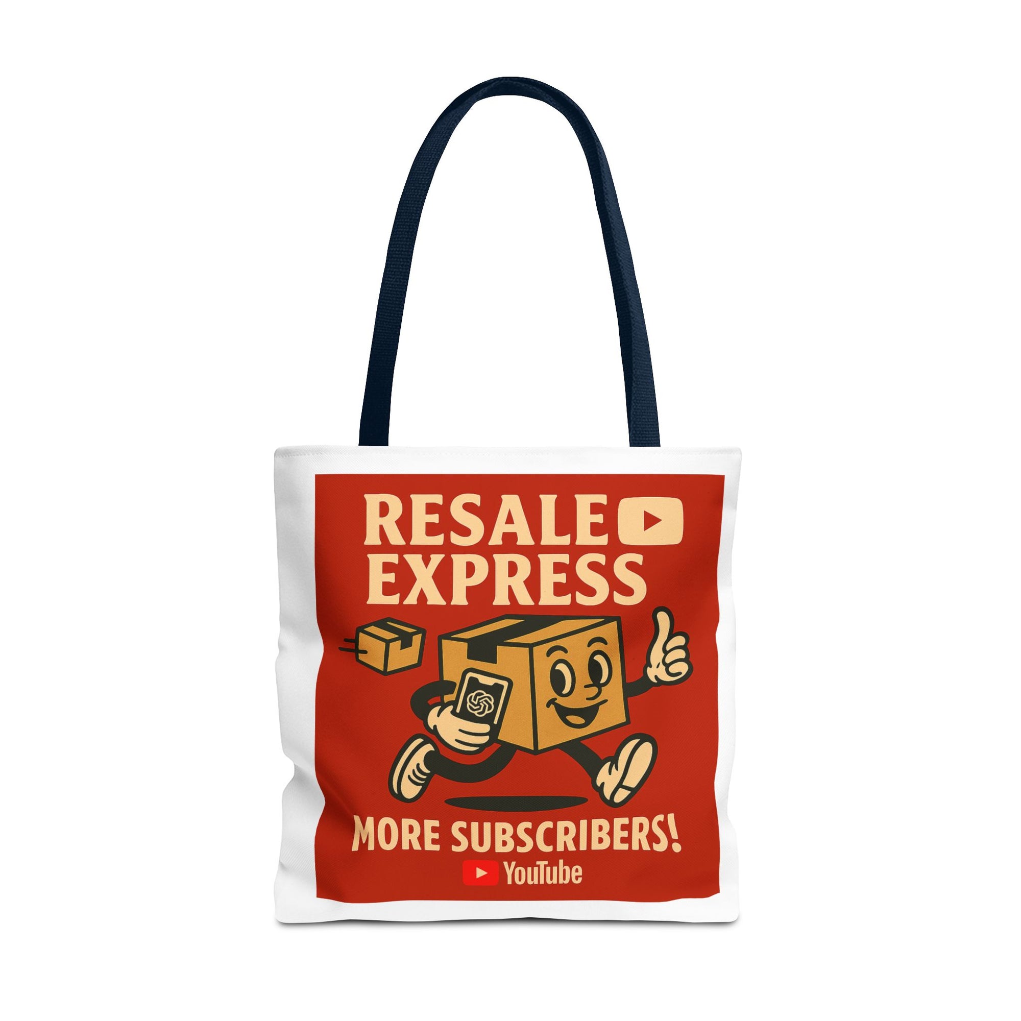 Resale Express Tote - More subscribers Red Cartoon Design