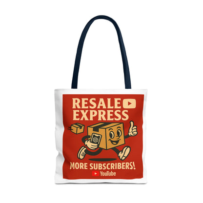 Resale Express Tote - More subscribers Red Cartoon Design