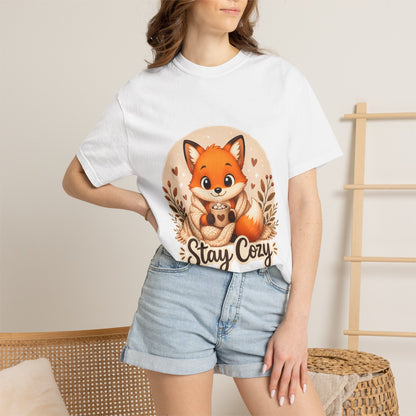 Stay Cozy Fox T-Shirt | Cute Autumn Woodland Graphic Tee