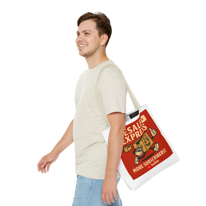 Resale Express Tote - More subscribers Red Cartoon Design