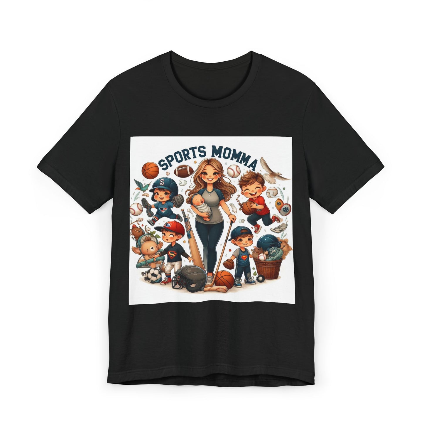 Sports Mom Unisex Jersey T-Shirt - Perfect Gift for Athletic Mothers