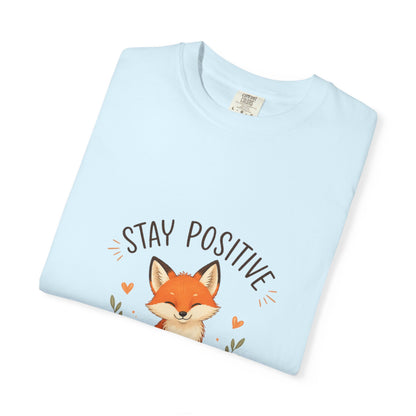 Fox Graphic T-Shirt — "Good Things Take Time" Stay Positive Inspirational Tee