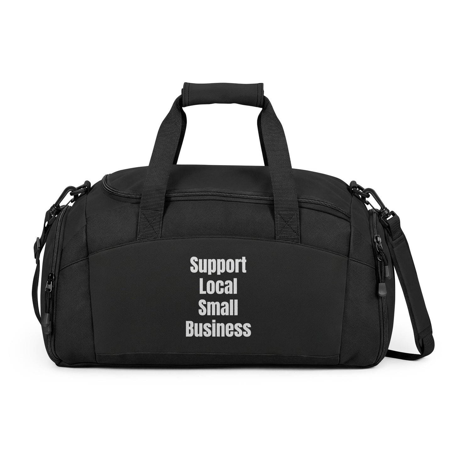 Support Local — Black Gym Duffel Bag