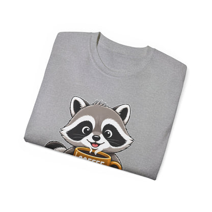 Cute Raccoon 'Coffee Makes Me Happy' Tee