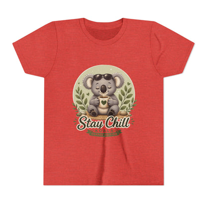 Stay Chill Koala Youth T-Shirt | Cute Kids Graphic Tee | Funny Animal Shirt for Boys Girls | Soft Children's Tee S–XL