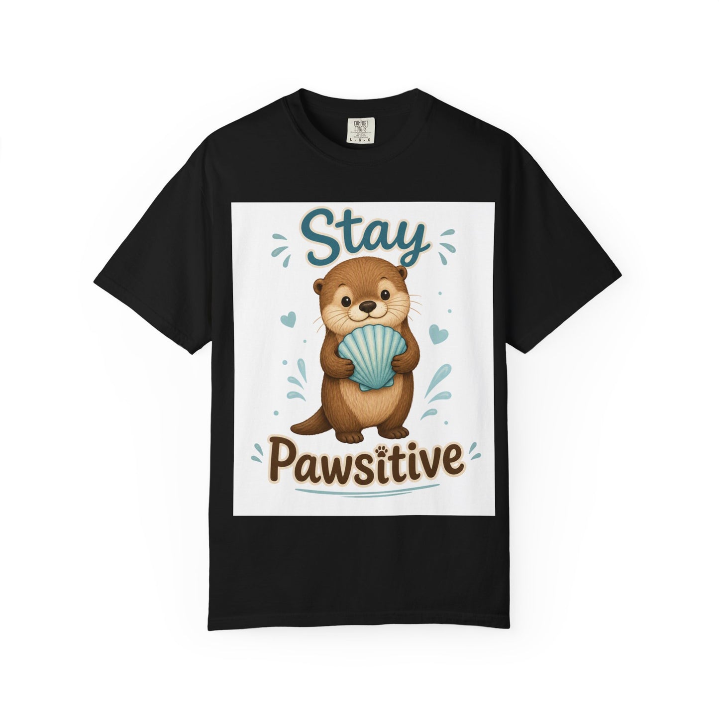 Stay Pawsitive Otter T-Shirt – Cute Animal Graphic Tee