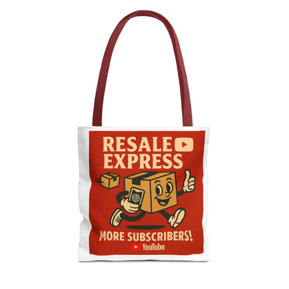 Resale Express Tote - More subscribers Red Cartoon Design