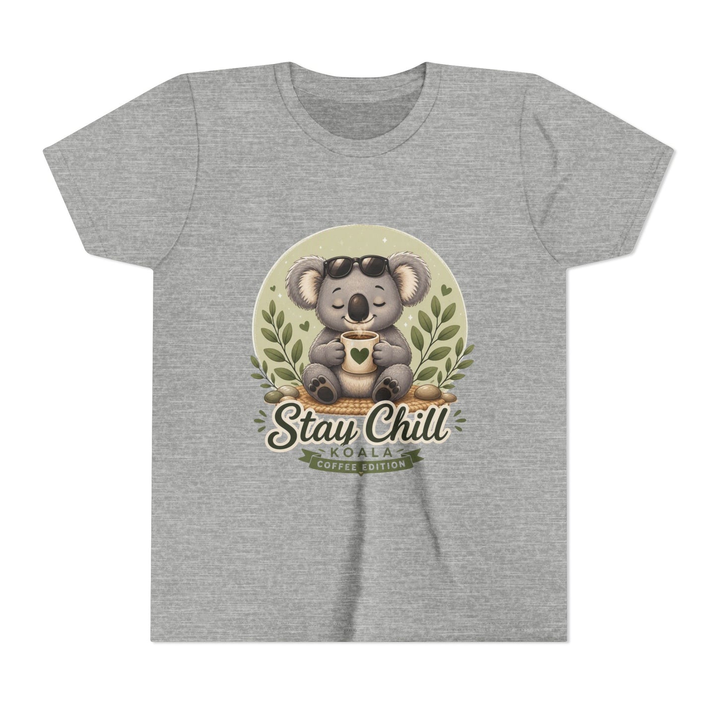 Stay Chill Koala Youth T-Shirt | Cute Kids Graphic Tee | Funny Animal Shirt for Boys Girls | Soft Children's Tee S–XL