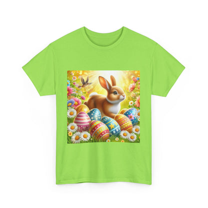 Easter Bunny Cotton Tee - Unisex Heavy Cotton Tee for Spring Celebrations