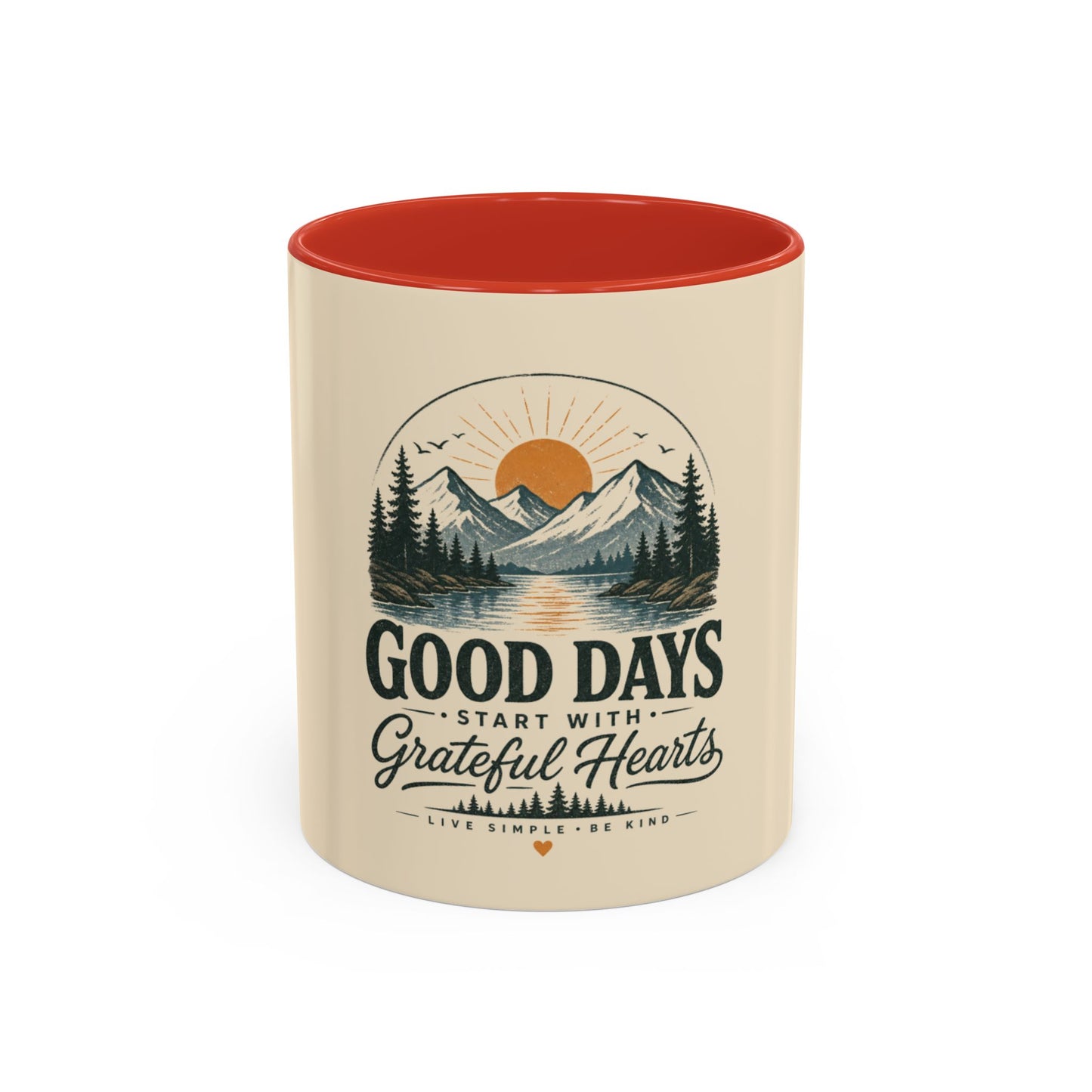 Mug - Good Days Start With Grateful Hearts Scenic Coffee Mug
