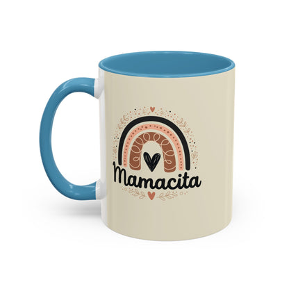 Mamacita Coffee Mug | Pink Rainbow Heart Accent Mug
