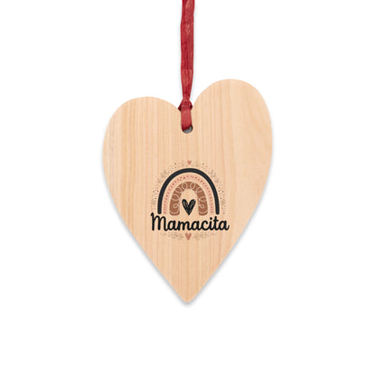 Mamacita Wooden Ornament | Rustic Rainbow Mom Gift