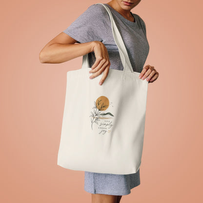 Sunset Botanical Tote Bag — 'You Are My Sunshine' Custom Cotton Tote