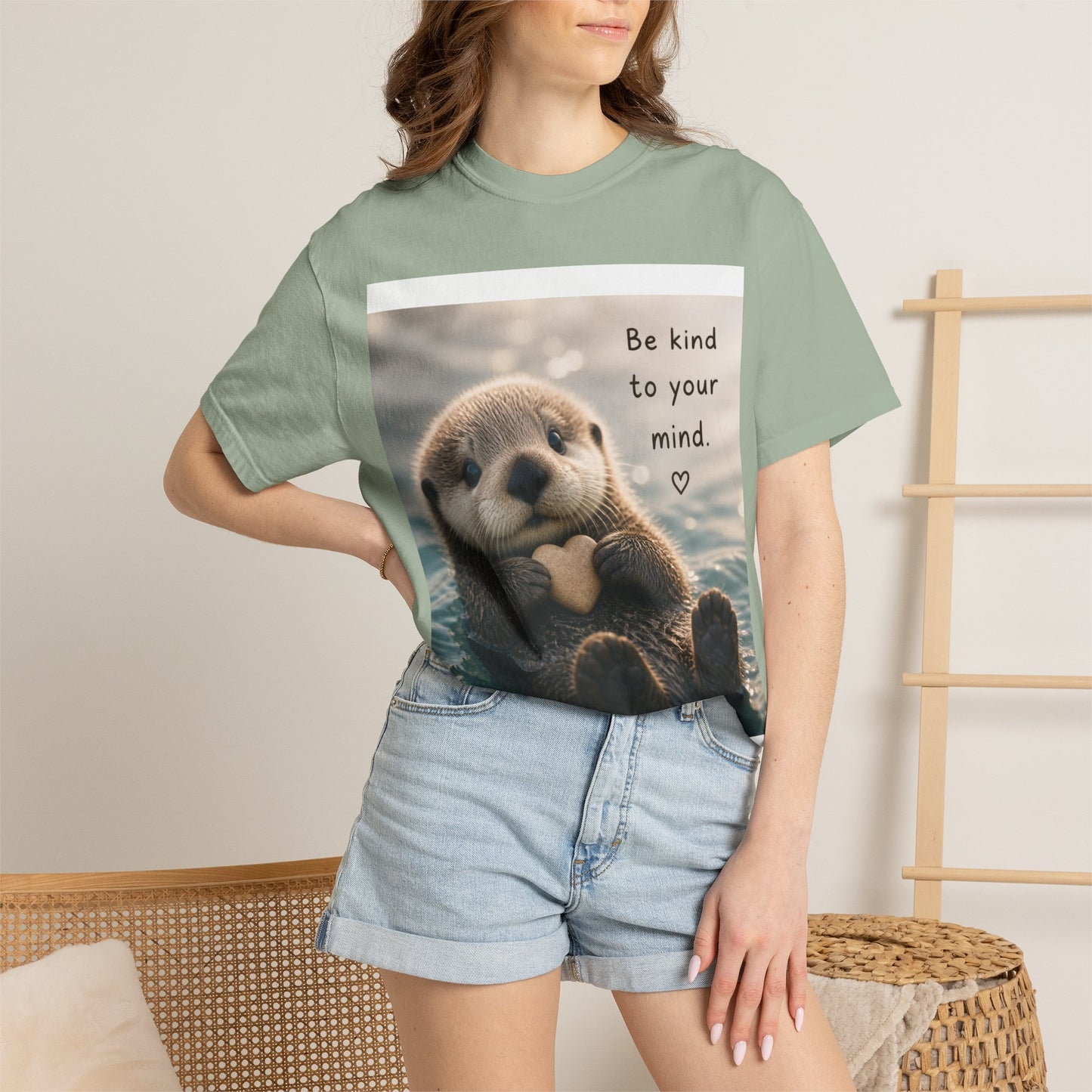 Otter 'Be Kind to Your Mind' Comfort T-Shirt – Mental Health Graphic Tee