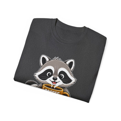 Cute Raccoon 'Coffee Makes Me Happy' Tee