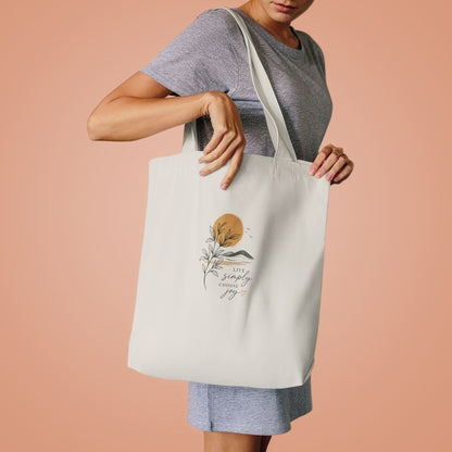 Sunset Botanical Tote Bag — 'You Are My Sunshine' Custom Cotton Tote