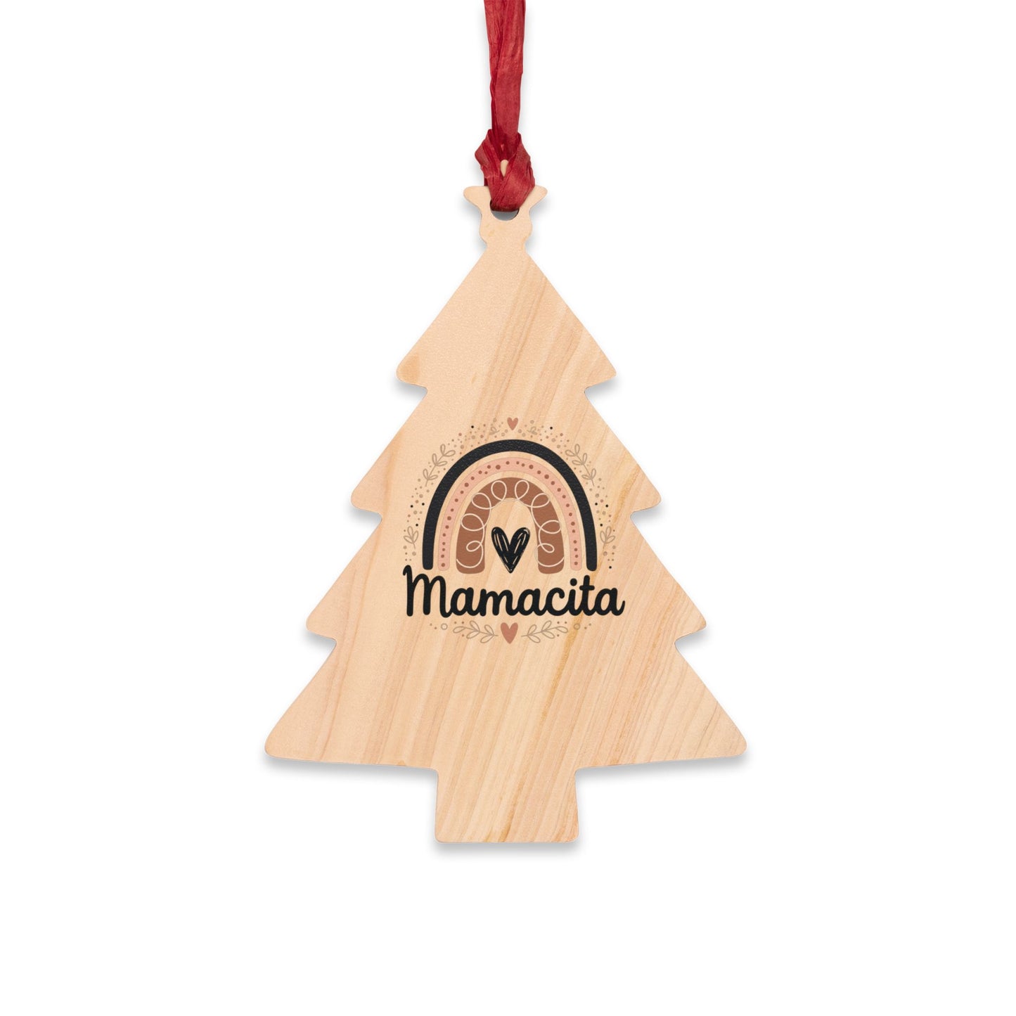 Mamacita Wooden Ornament | Rustic Rainbow Mom Gift