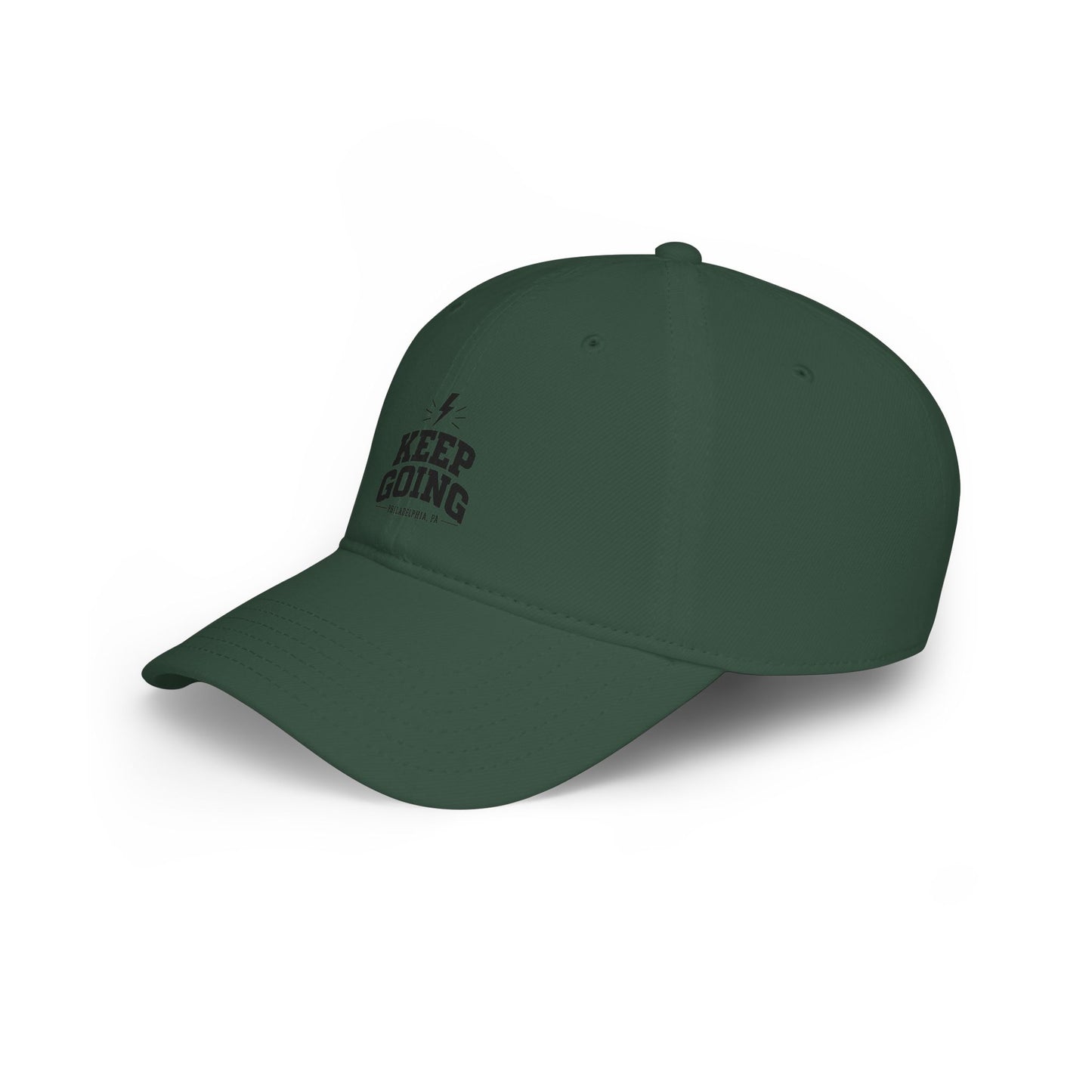 Keep Going Low Profile Baseball Cap — Motivational Embroidered Hat