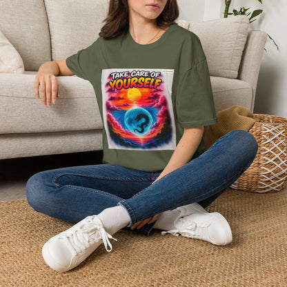 Take Care of Yourself T-Shirt — Self-Care Sunset Graphic Tee