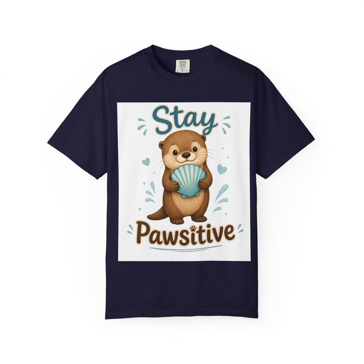 Stay Pawsitive Otter T-Shirt – Cute Animal Graphic Tee