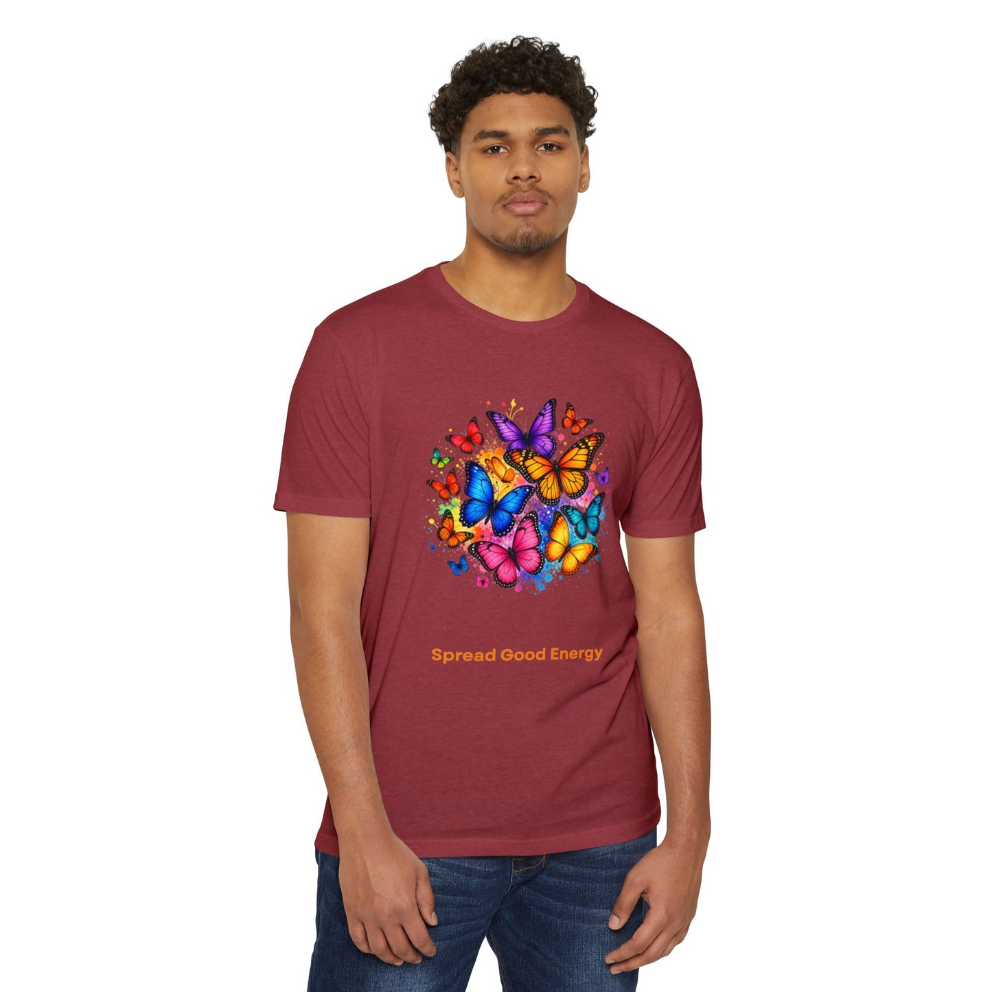Butterfly Shirt - Spread Good Vibes - Colorful Nature Design - Positive Vibes