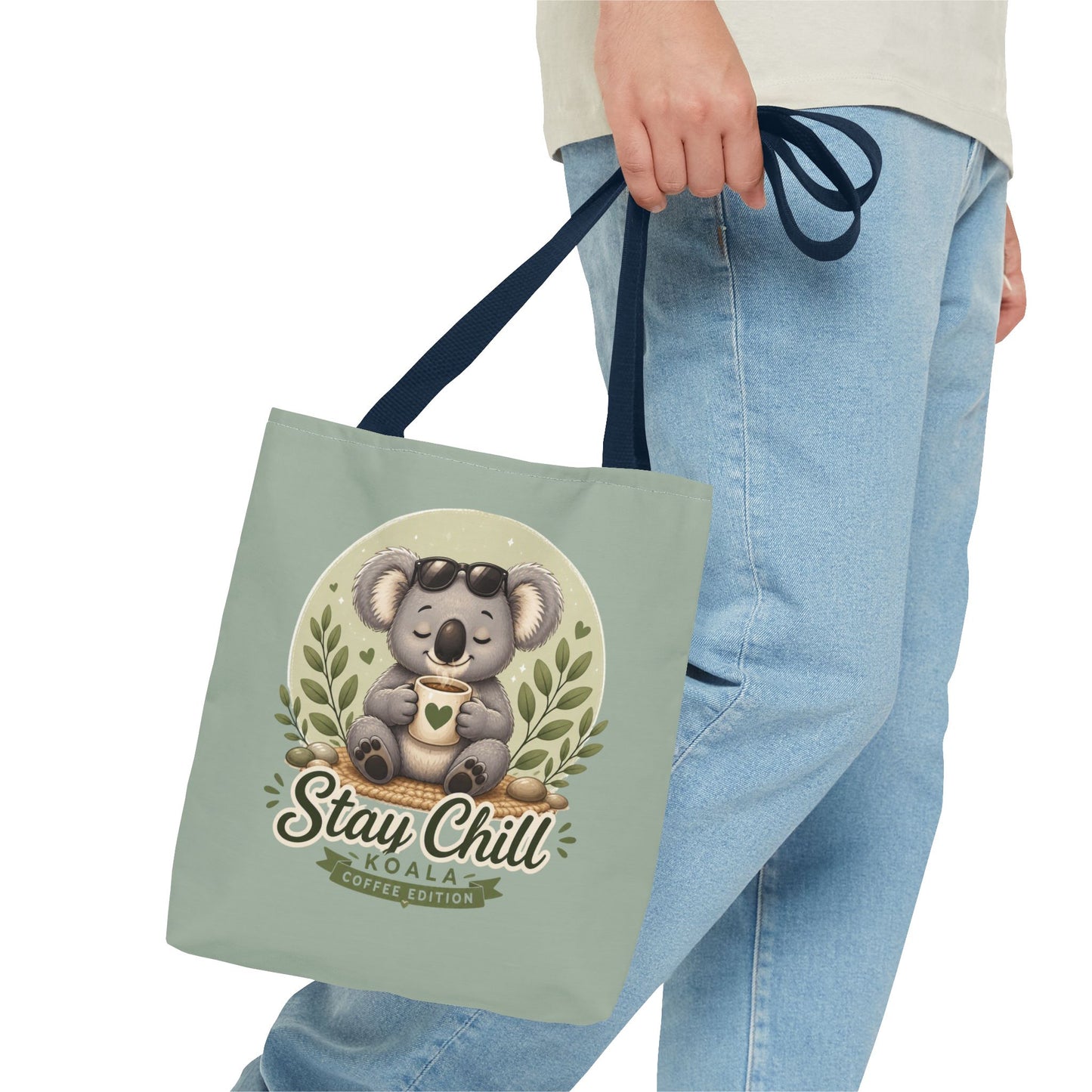 Stay Chill Koala Tote Bag | Cute Relaxing Animal AOP Tote | Eco-Friendly Canvas Tote Bag | Funny Koala Gift Idea for Animal Lovers