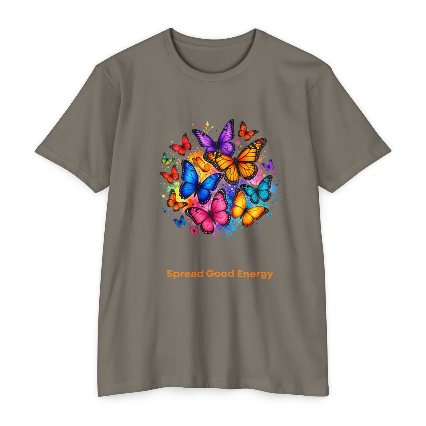 Butterfly Shirt - Spread Good Vibes - Colorful Nature Design - Positive Vibes