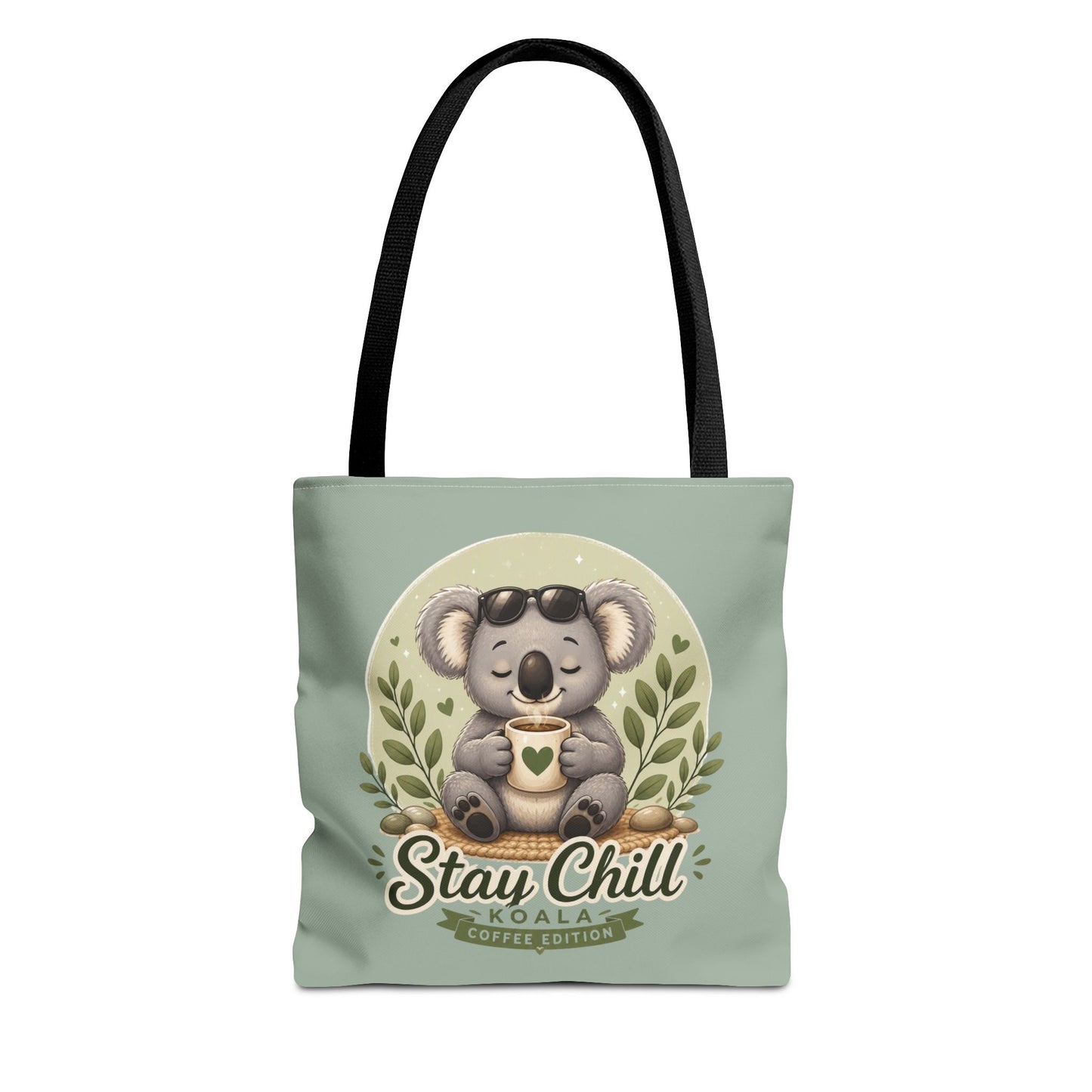 Stay Chill Koala Tote Bag | Cute Relaxing Animal AOP Tote | Eco-Friendly Canvas Tote Bag | Funny Koala Gift Idea for Animal Lovers