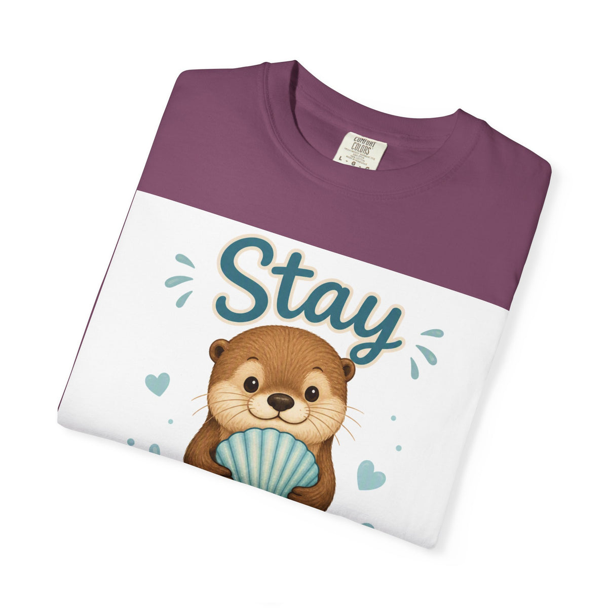 Stay Pawsitive Otter T-Shirt – Cute Animal Graphic Tee